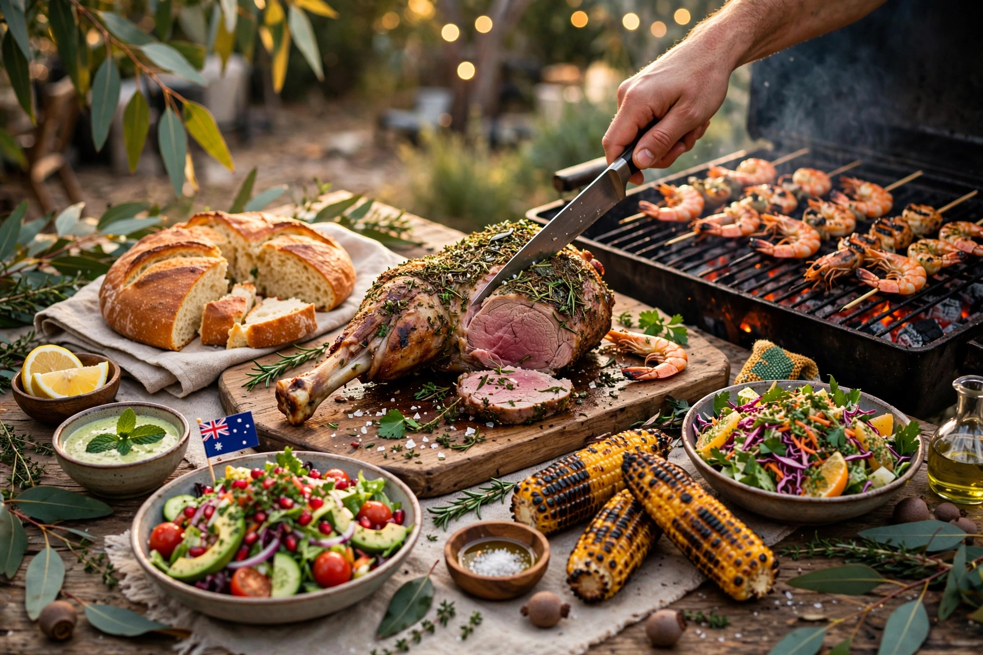 Typical (Large Feast 8-20) Australia Day feast spread
