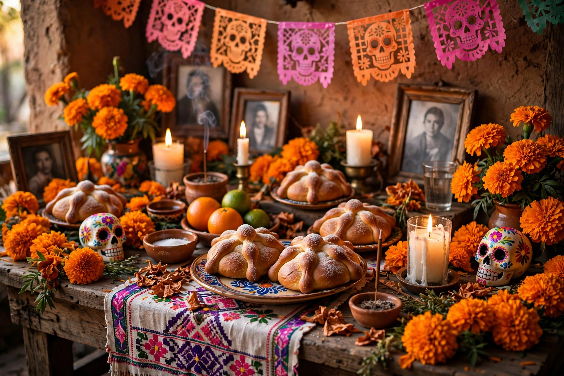 Dairy-Free Day of the Dead feast spread