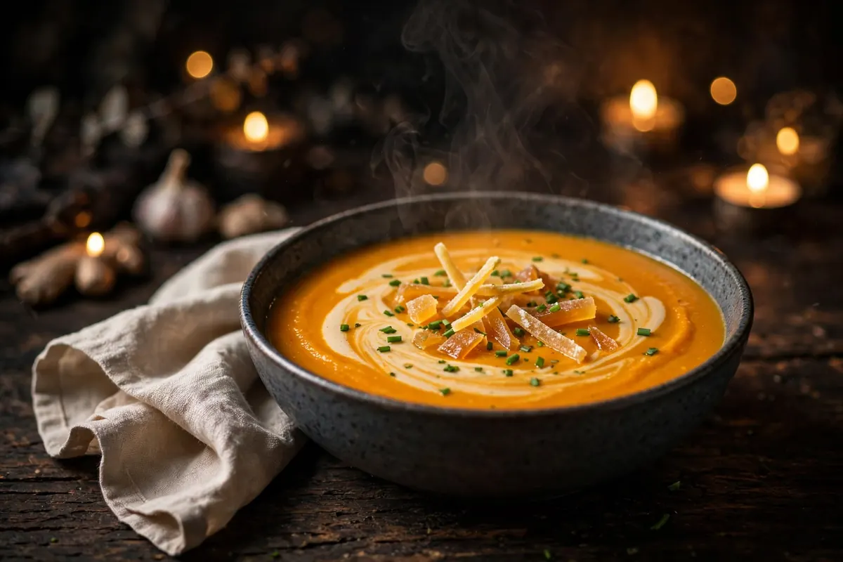 Roast Pumpkin and Ginger Soup