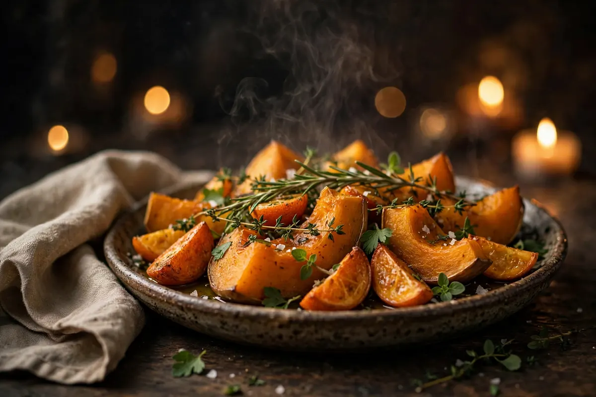 Herb-Roast Pumpkin and Kūmara