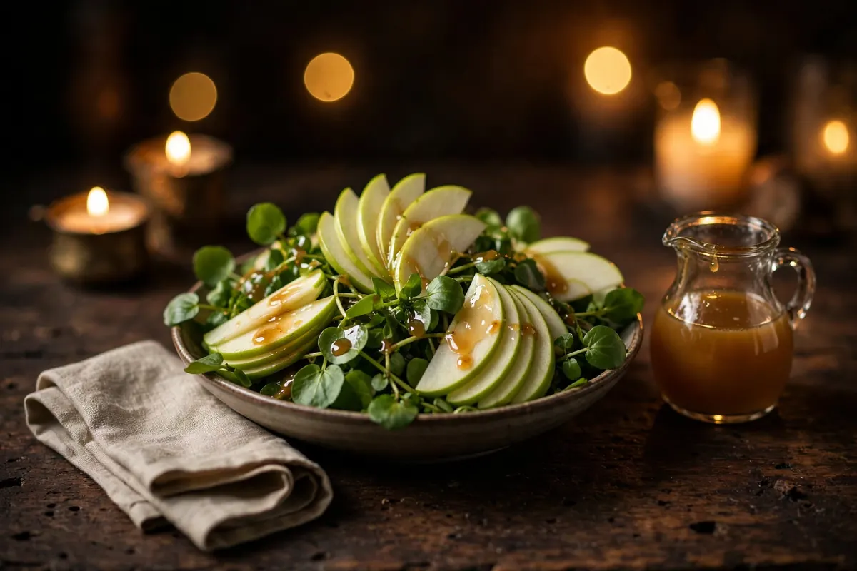 Watercress and Apple Salad with Cider Dressing