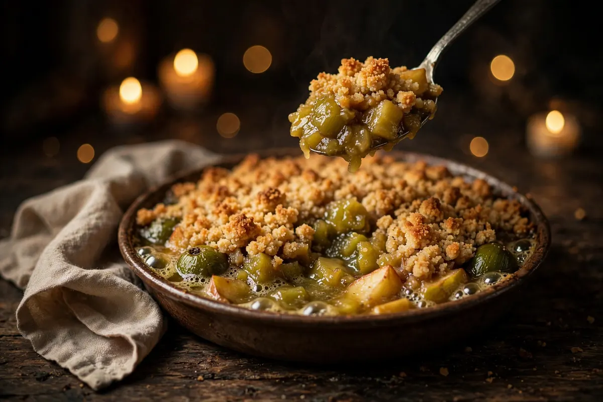 Feijoa and Apple Crumble