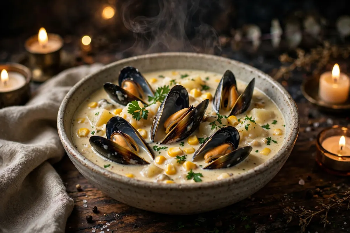 Creamed Green-Lipped Mussel Chowder