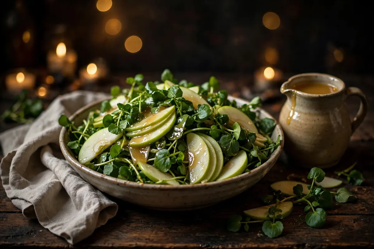 Watercress and Apple Salad with Cider Dressing