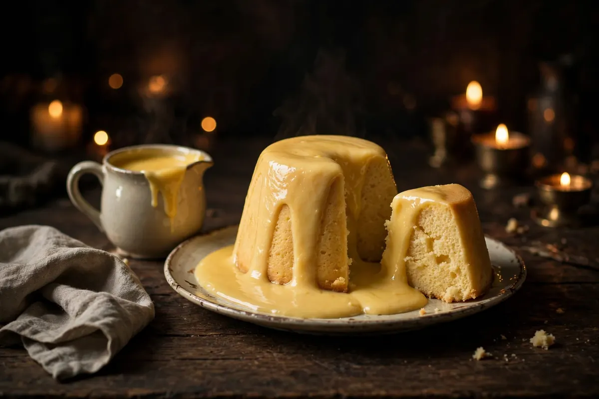 Steamed Pudding with Custard