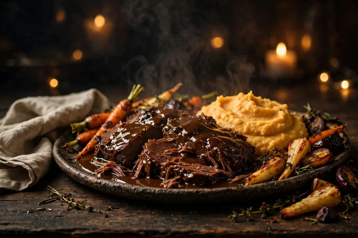 Slow-Braised Beef Brisket with Kūmara Mash