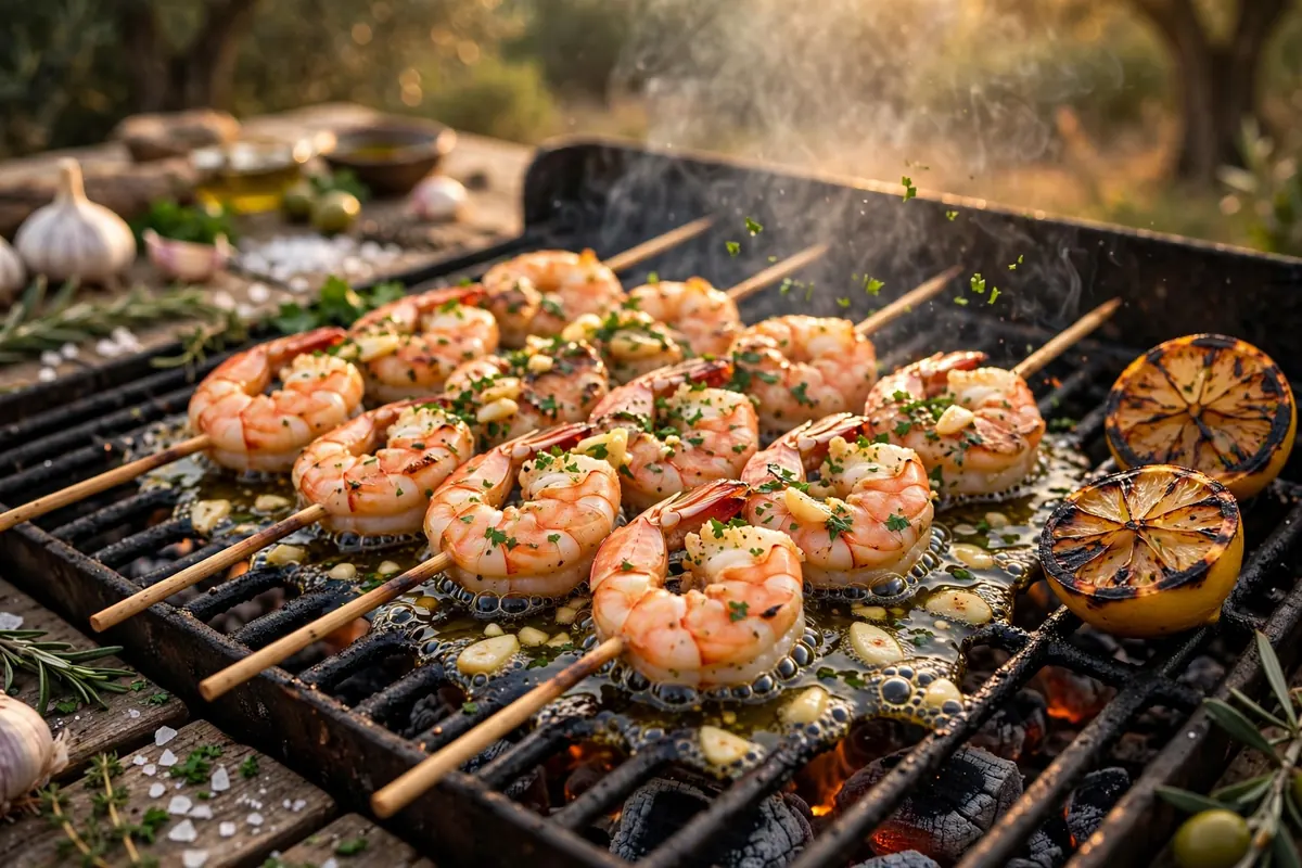 Garlic Prawn Skewers