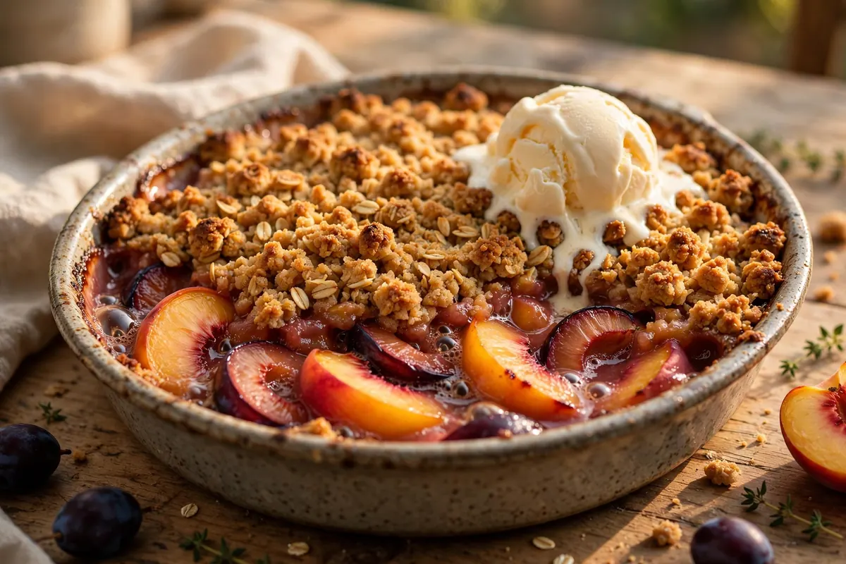Peach & Plum Crumble