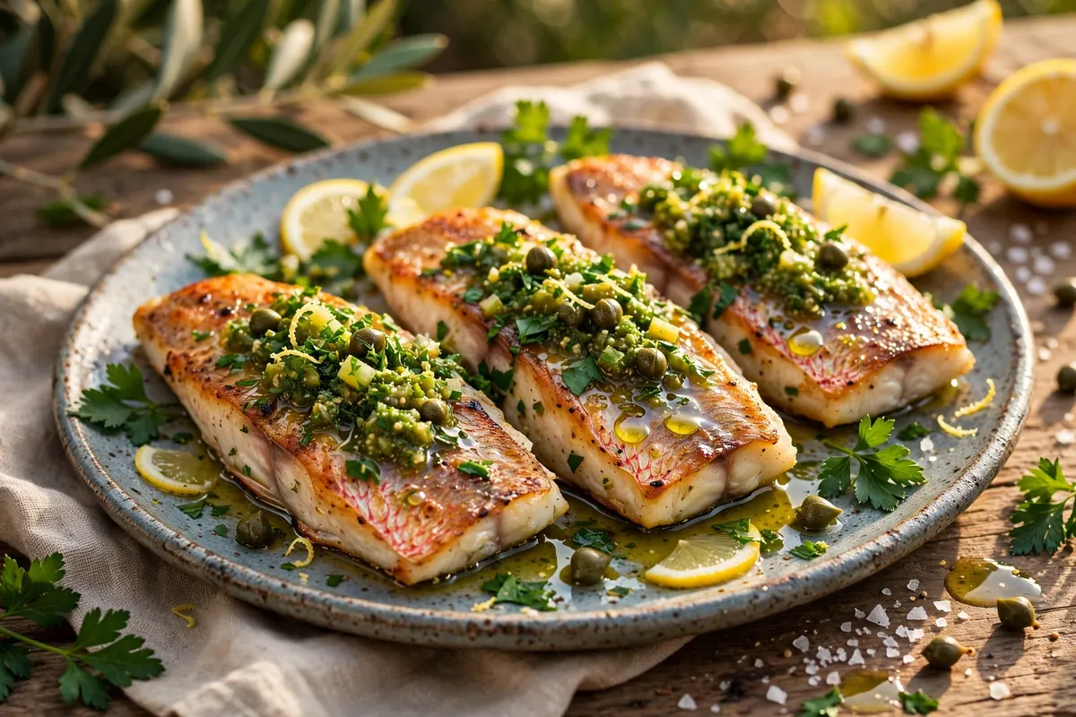 Grilled Snapper with Salsa Verde