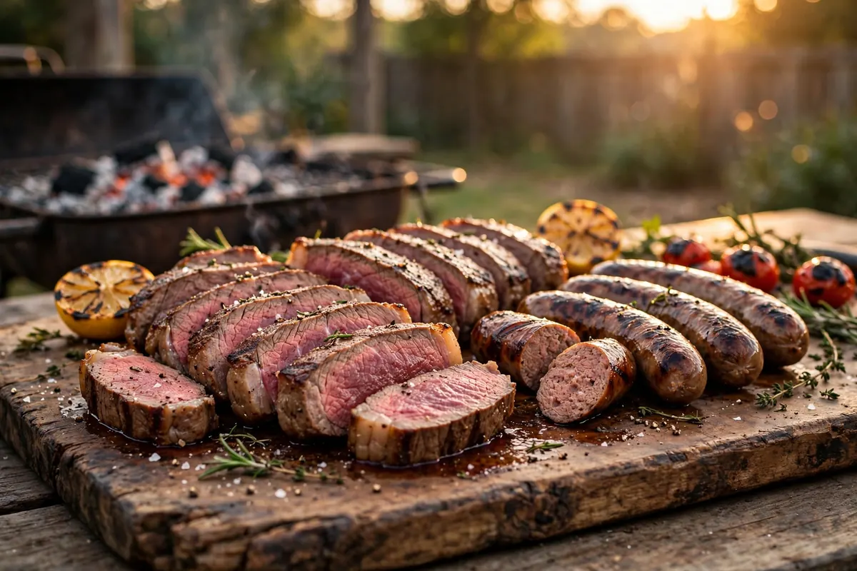 BBQ Sausages & Steak
