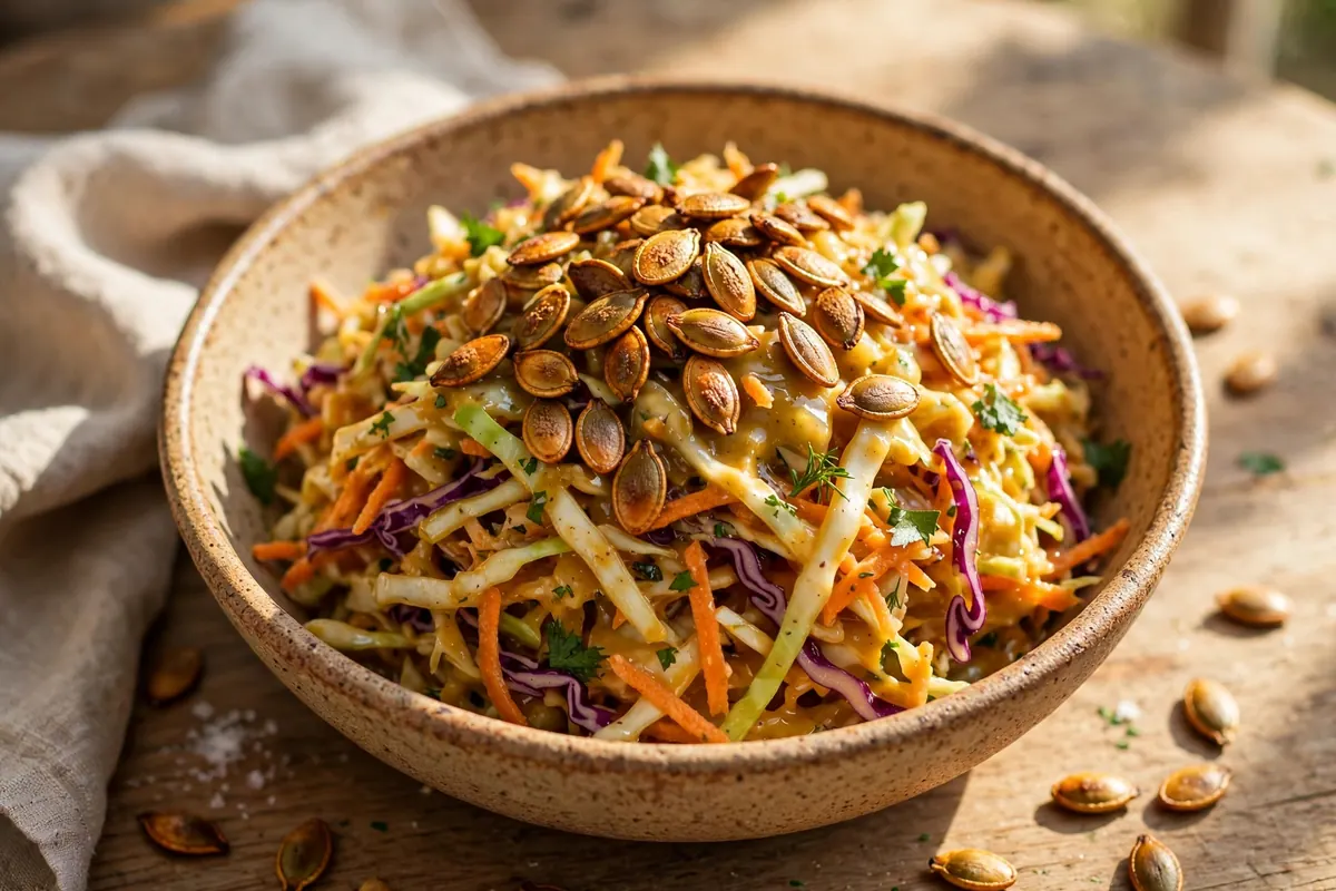 Roasted Pumpkin Seed Slaw