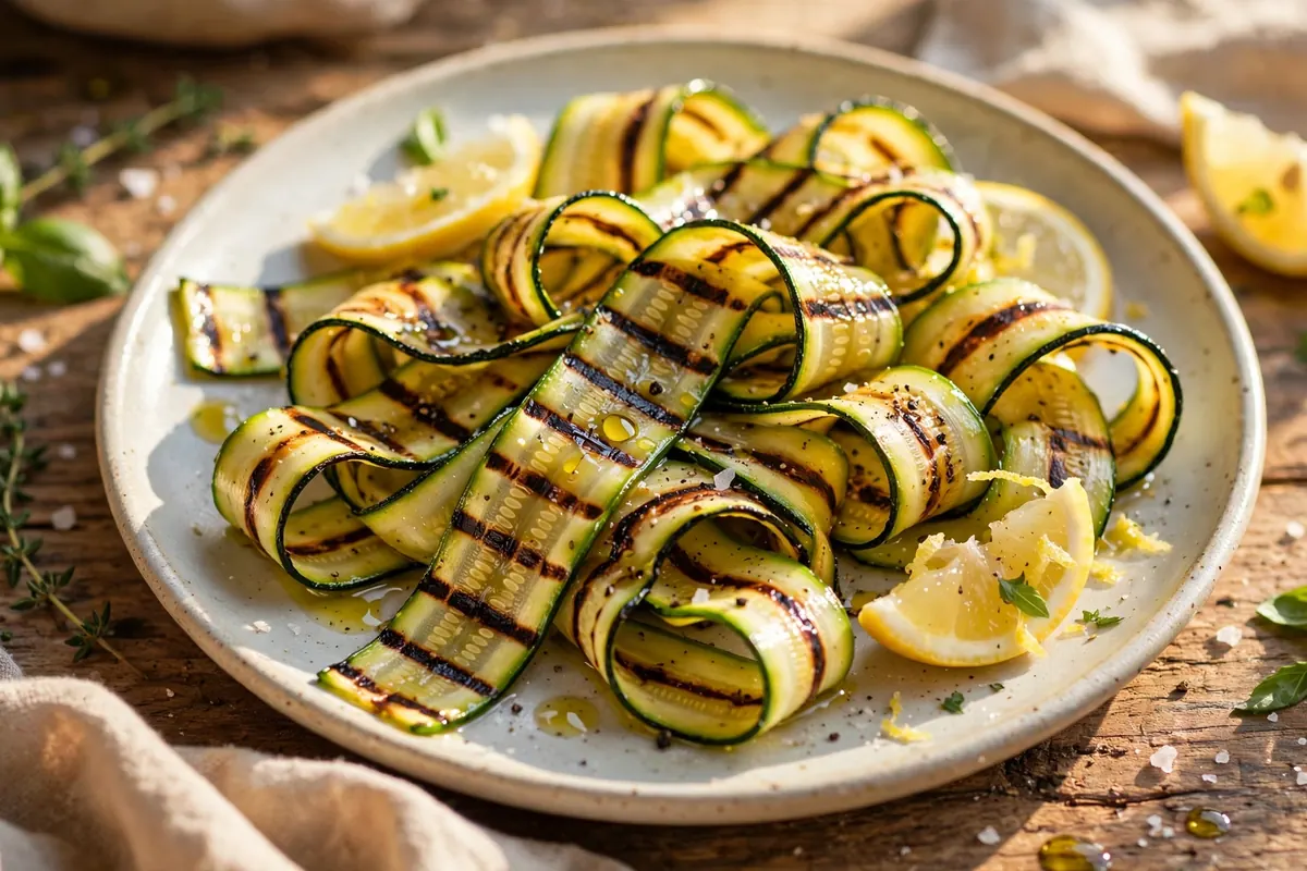 Grilled Courgette Ribbons
